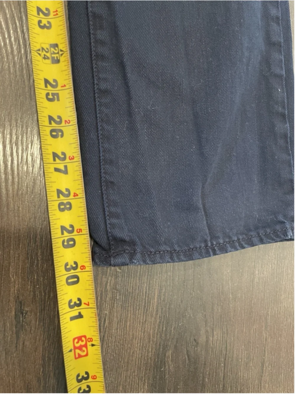 J Crew Jeans Mens 31x32 Navy Blue Vintage Slim Straight Cotton Denim Pants